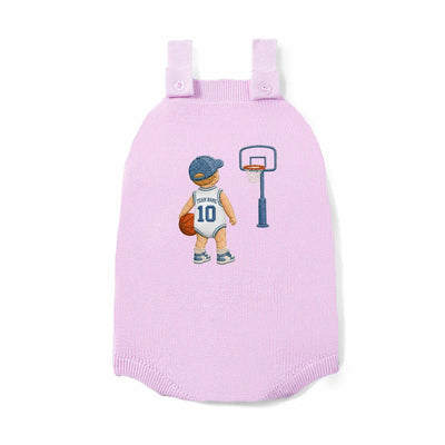 Personalized Team Name Basketball Baby Strap Romper
