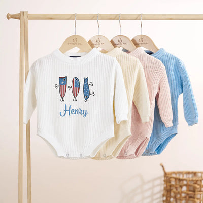 Personalized USA Fishing Baby Romper