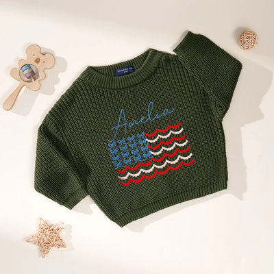 Personalized 4th of July Name Sweater
