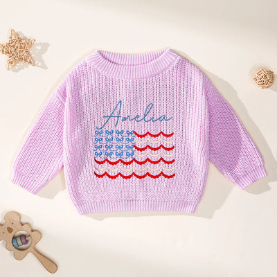 Personalized 4th of July Name Sweater