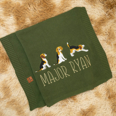 Personalized Beagle Puppy Baby Blanket 3