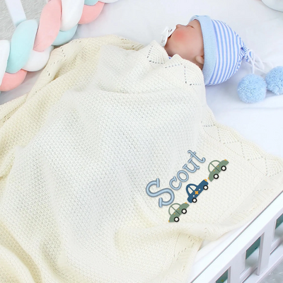Personalized_Car_Newborn_Vehicles Baby Blanket