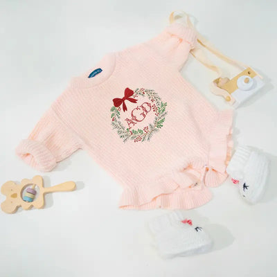 Personalized Christmas Baby Monogrammed Romper