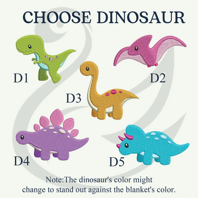 Personalized Dinosaur Embroidery Baby Blanket Designs