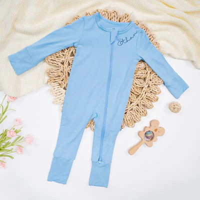 Personalized Embroidered Name Baby Footie