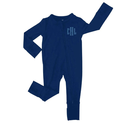 Personalized Embroidered with Monogram Name Convertible Footie Pajamas SwaddleAn
