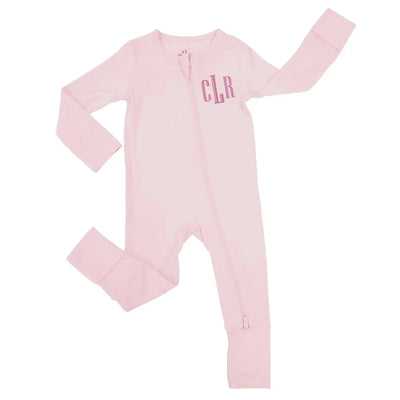 Personalized Embroidered with Monogram Name Convertible Footie Pajamas SwaddleAn