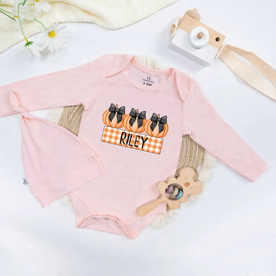 Personalized Halloween Baby Onesie with Name SwaddleAn