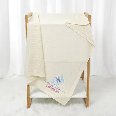 Personalized Happy Easter Baby Name Blanket