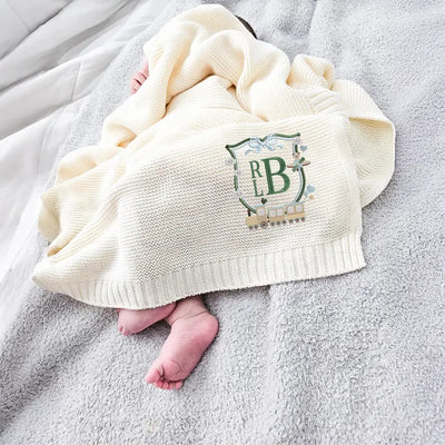 Personalized Monogram Train Toys Baby Blanket