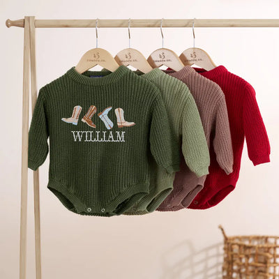 Personalized Name Western Country Romper