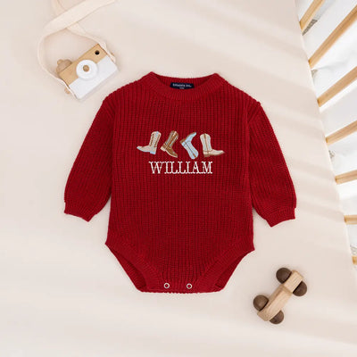 Personalized Name Western Country Romper
