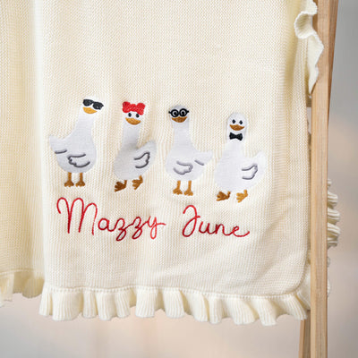 Personalized Silly Goose Baby Blanket 1