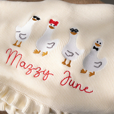 Personalized Silly Goose Baby Blanket 3