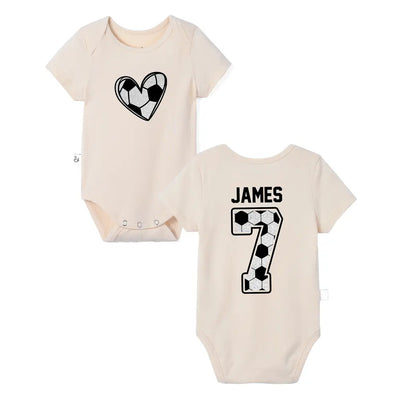 Personalized Soccer Ball Baby Onesie