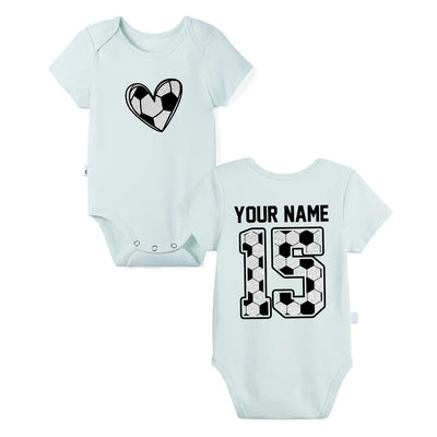 Personalized Soccer Ball Baby Onesie