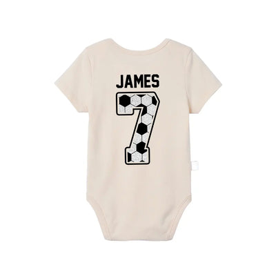 Personalized Soccer Ball Baby Onesie