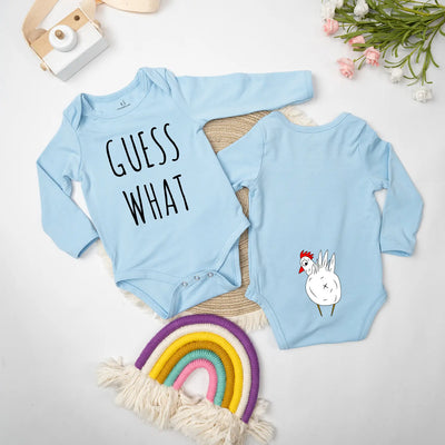 Printed 'Guess What' Chicken Butt Baby Onesie