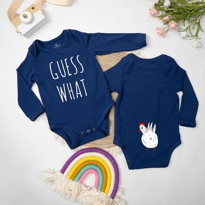 Printed 'Guess What' Chicken Butt Baby Onesie