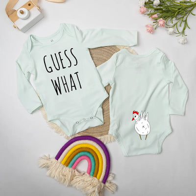 Printed 'Guess What' Chicken Butt Baby Onesie