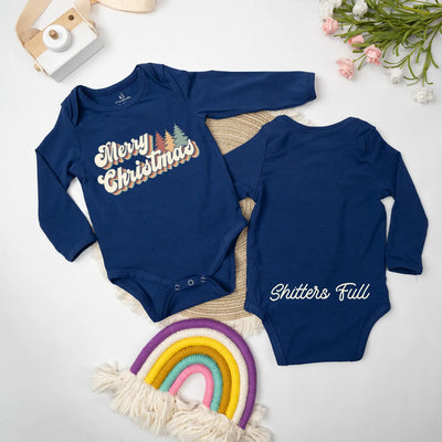 Printed Merry Christmas Baby Onesie