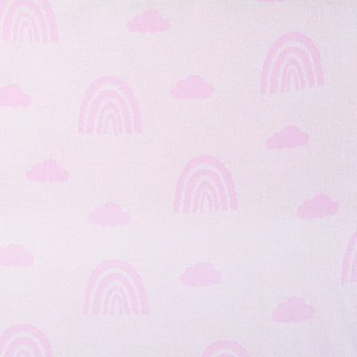Rainbow Lilac Jacquard Knit Baby Blanket