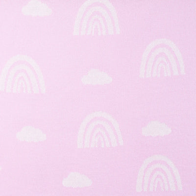 Rainbow Lilac Jacquard Knit Baby Blanket