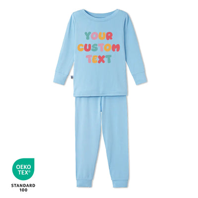 Retro Custom Your Own Text Bamboo Baby Pajamas