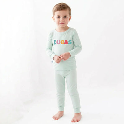 Retro Custom Your Own Text Bamboo Baby Pajamas