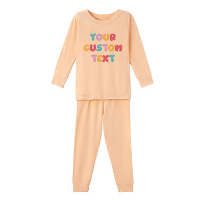 Retro Custom Your Own Text Bamboo Baby Pajamas