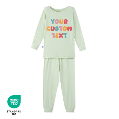 Retro Custom Your Own Text Bamboo Baby Pajamas
