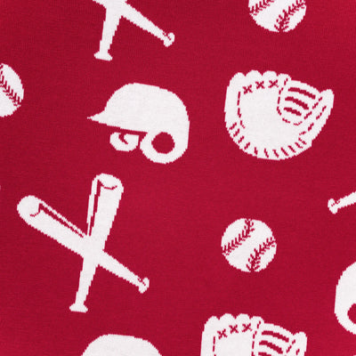 Baseball Jacquard Knit Baby Blanket