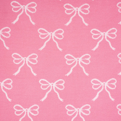 Coquette Bow Jacquard Knit Baby Blanket