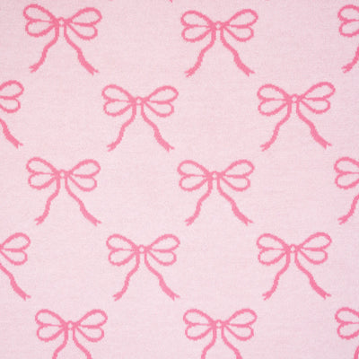 Coquette Bow Jacquard Knit Baby Blanket