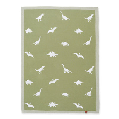 Dinosaur Jacquard Knit Baby Blanket