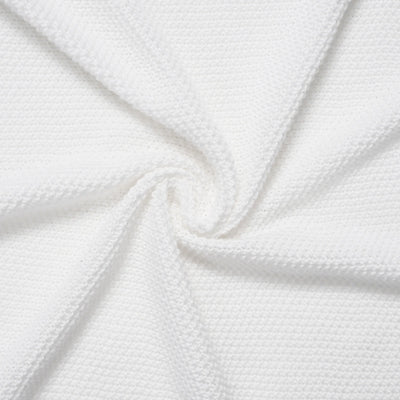 Heirloom Lace Knit Baby Blanket in White