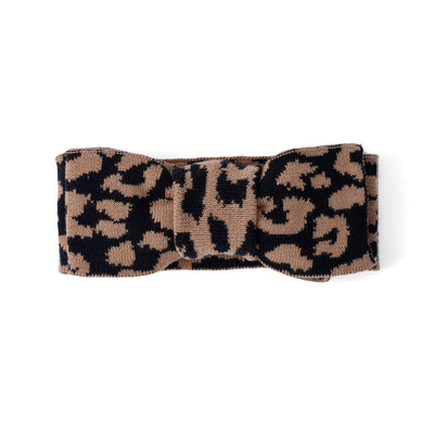 Leopard Knitted Oversized Topknot