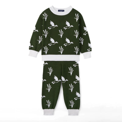 Mallard Duck Knit Long Sleeve Crewneck Sweater