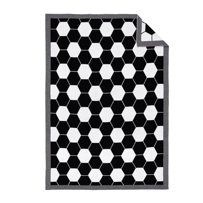 Soccer Jacquard Knit Baby Blanket