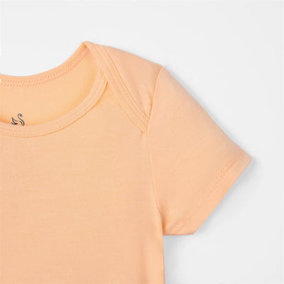 Bamboo Baby Bodysuit in Peach Fuzz