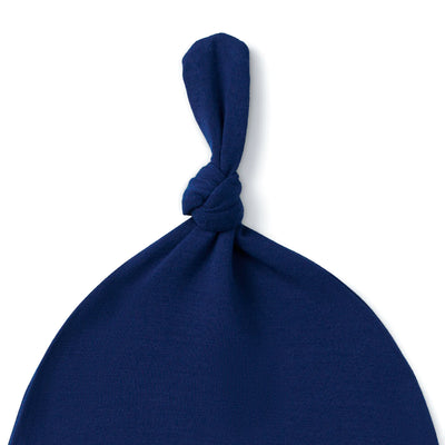 Baby Knotted Cap in Blue Depths