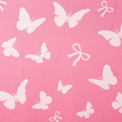 Butterfly Jacquard Knit Baby Blanket