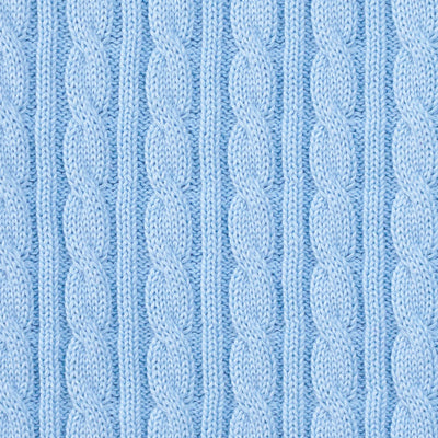 Classic Cable Knit Baby Sweater in Baby Blue