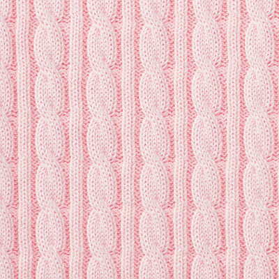 Classic Cable Knit Baby Sweater in Pink