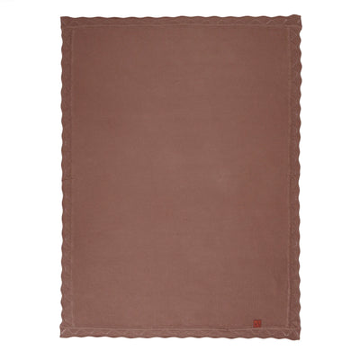 Heirloom Lace Knit Baby Blanket in Mocha