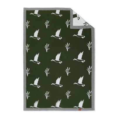 Mallard Duck Jacquard Knit Baby Blanket