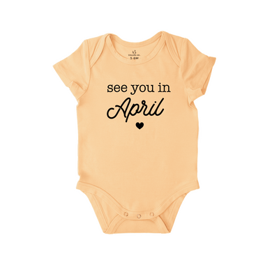 'See You in April' Baby Announcement Bodysuit | Perfect for Easter Due Dates
