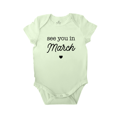 'See You in March' Bodysuit | Announce Your Little Lucky Charm