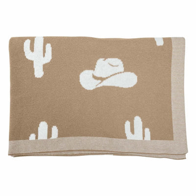 Cactus Jacquard Baby Blanket SwaddleAn