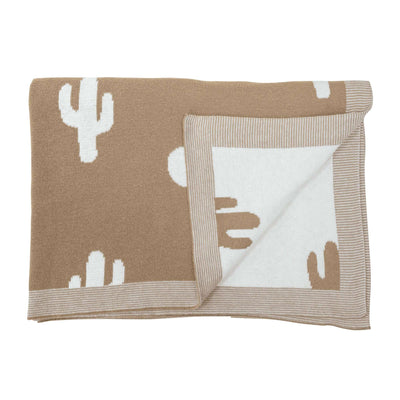 Cactus Jacquard Baby Blanket SwaddleAn